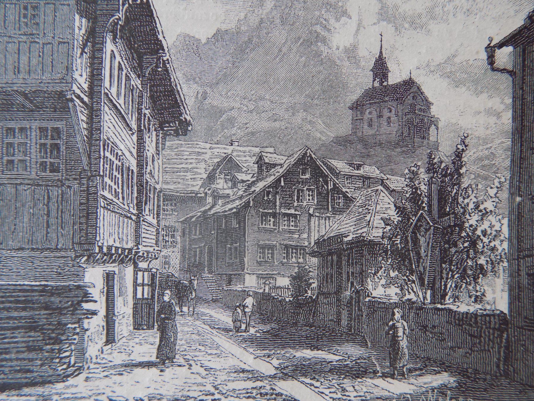 Incisioni: Andermatt  Xylographie – Usato da Risch venduto da Antikfee 3