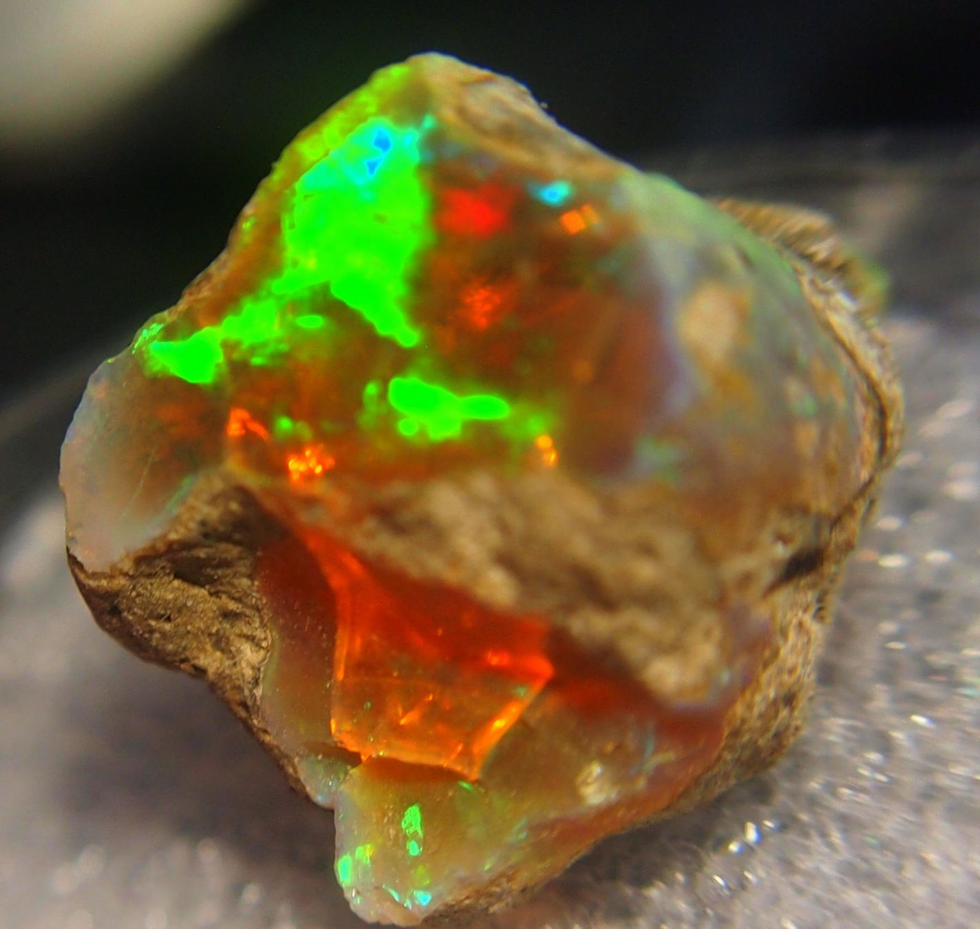 Pietre preziose: 28,5 ct. TOP funkelnder FEUEROPAL! – Nuovo e nell'imballaggio originale da Reinach BL venduto da Marcopal 5