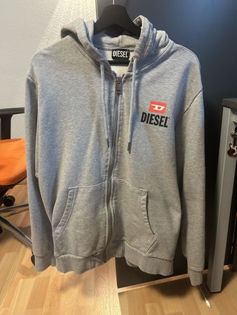 Diesel Herren Zip-Hoodie Grau – XXL / ungetragen