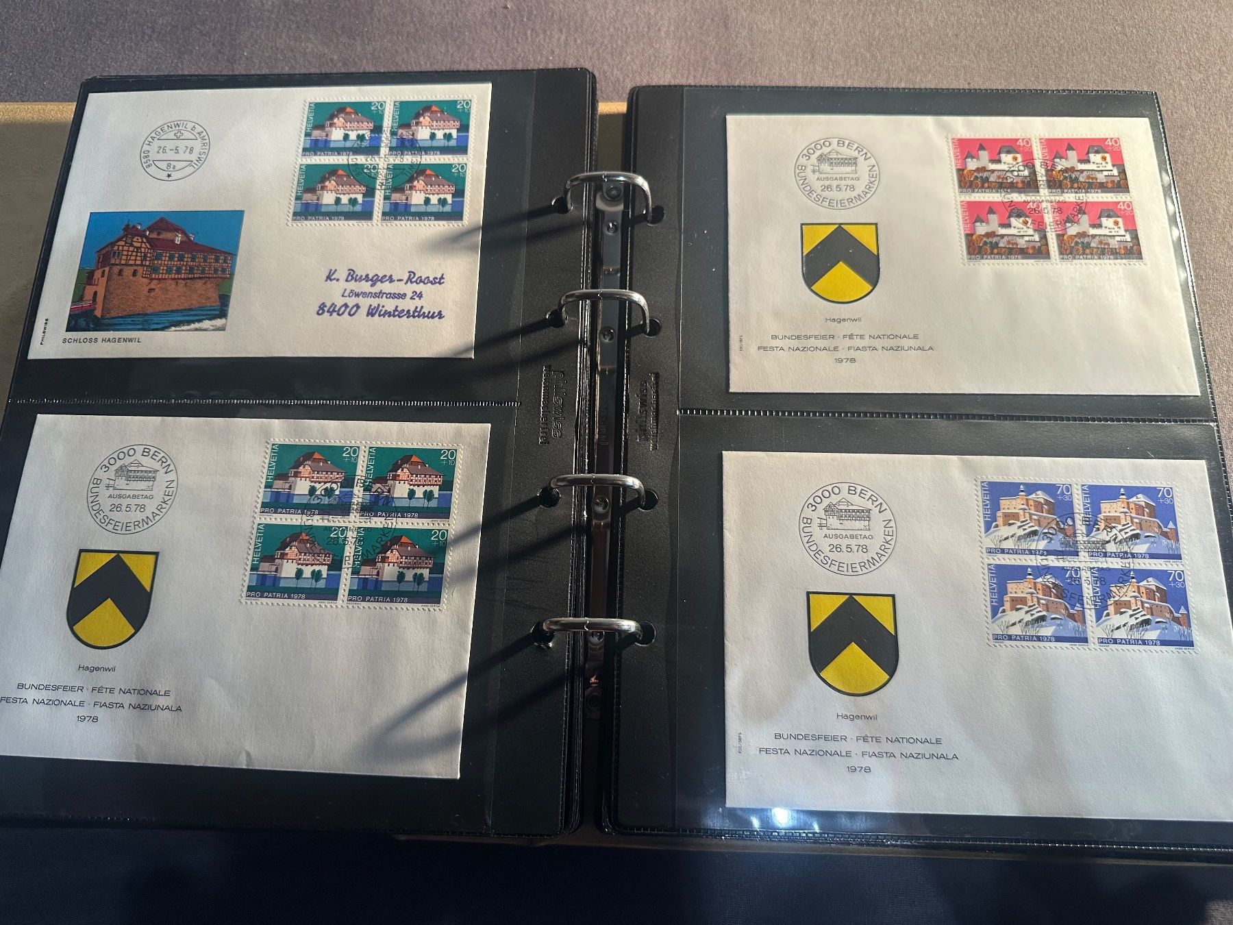 Tutti i francobolli: Sammlung Pro Partia ab 1960 Schweiz Briefe FDC – Usato da Stettfurt venduto da 2442 6