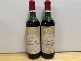 2 Flaschen Château Jacques-Blanc St-Emilion 1966...