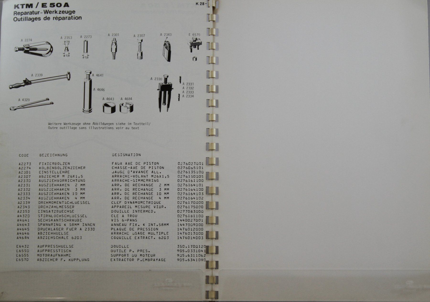KTM Documenti: ORIGINAL ERSATZTEILKATALOG | KTM GP30 / E50A | AB 03.1985 – Usato da Unterägeri venduto da GIGOLOLIT 3