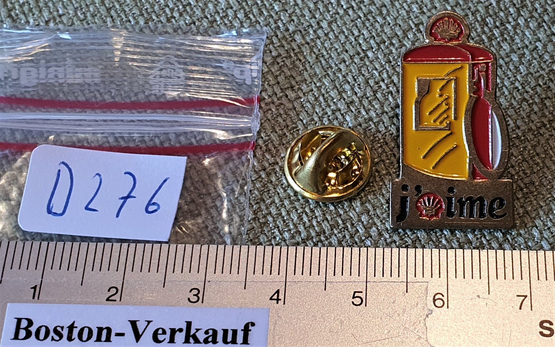 Sonstiges zum Sammeln & Seltenes: D276 - Pin SHELL Tanksäule – Gebraucht aus Reinach BL von Boston-Verkauf 2