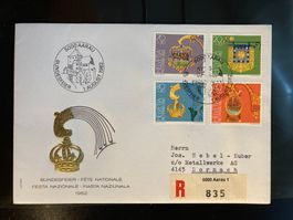 Schweiz 1982 R-Bundesfeier Satzbrief Aarau 1.August