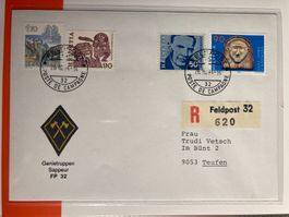 Schweiz 1994 Feldpost 32 R-Brief Sappeure