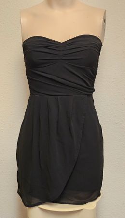 Mango Casual Bandeau Kleid Schwarz – Gr. S – Neu mit Etikett