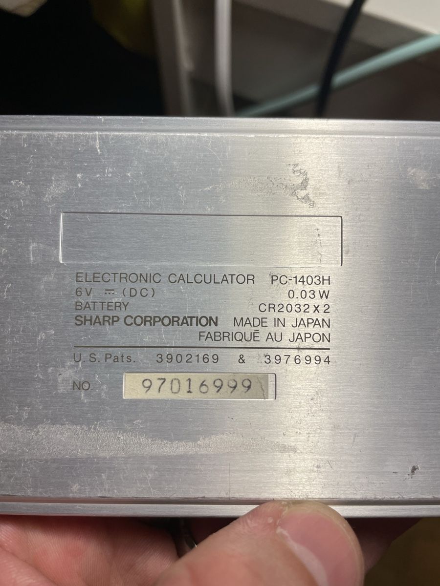 PCs: Sharp PC-1403H Pocket Computer – Gebraucht aus Wädenswil von dai_2bcv 2