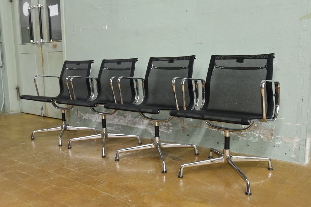 Designer Stuhl Vitra EA 107 Netz / Schwarz *nicht drehbar* 7