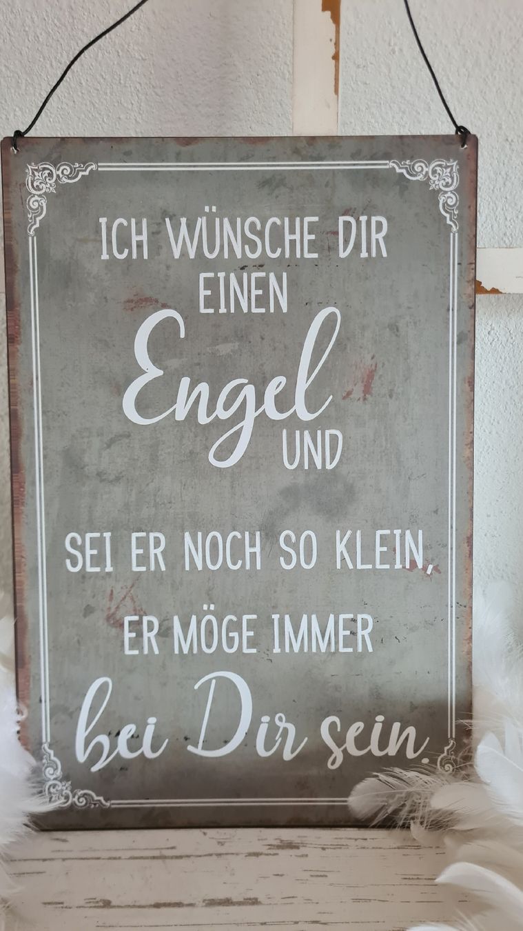 Schilder: Shabby- chic Schild Engel.... – Neu und originalverpackt aus Böttstein von decodor-angi 1