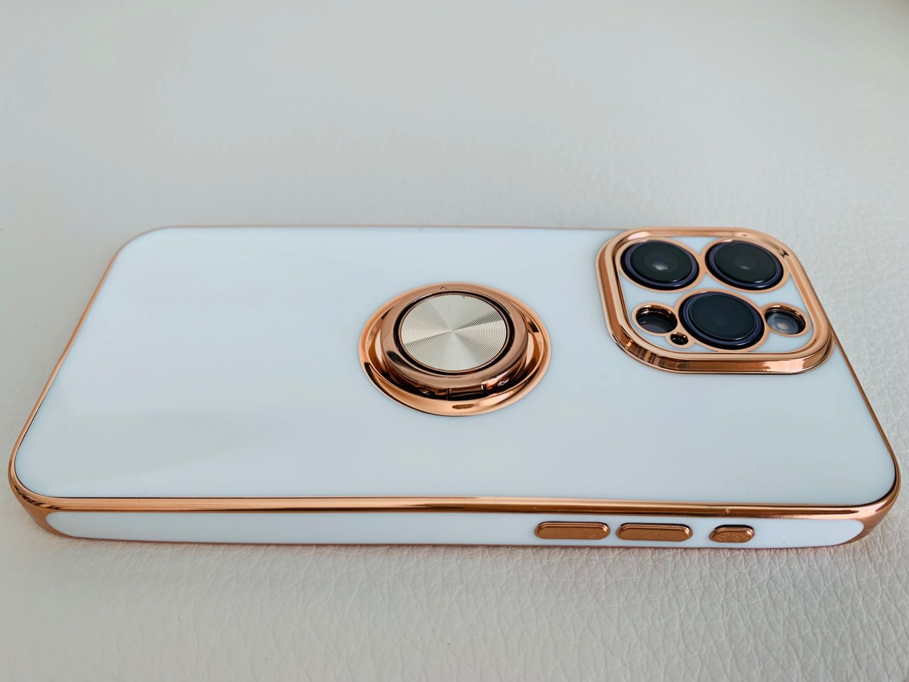 Apple Cover & Protezioni schermo: iPhone15 Pro Max Hülle Weiss/Rosegold mit Ringhalter – Nuovo e nell'imballaggio originale da Rikon im Tösstal venduto da Alpenmutz 4