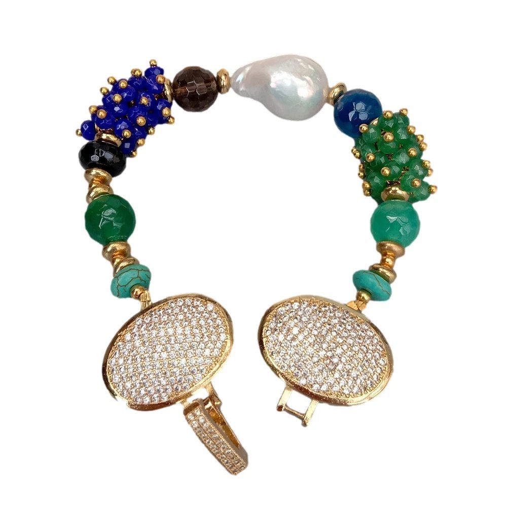 Armbänder & -reifen: Lua 20 cm Achat Perle Armband Echt Bracelet agates perle – Neu (gemäss Beschreibung) aus Prilly von ilyria73 3