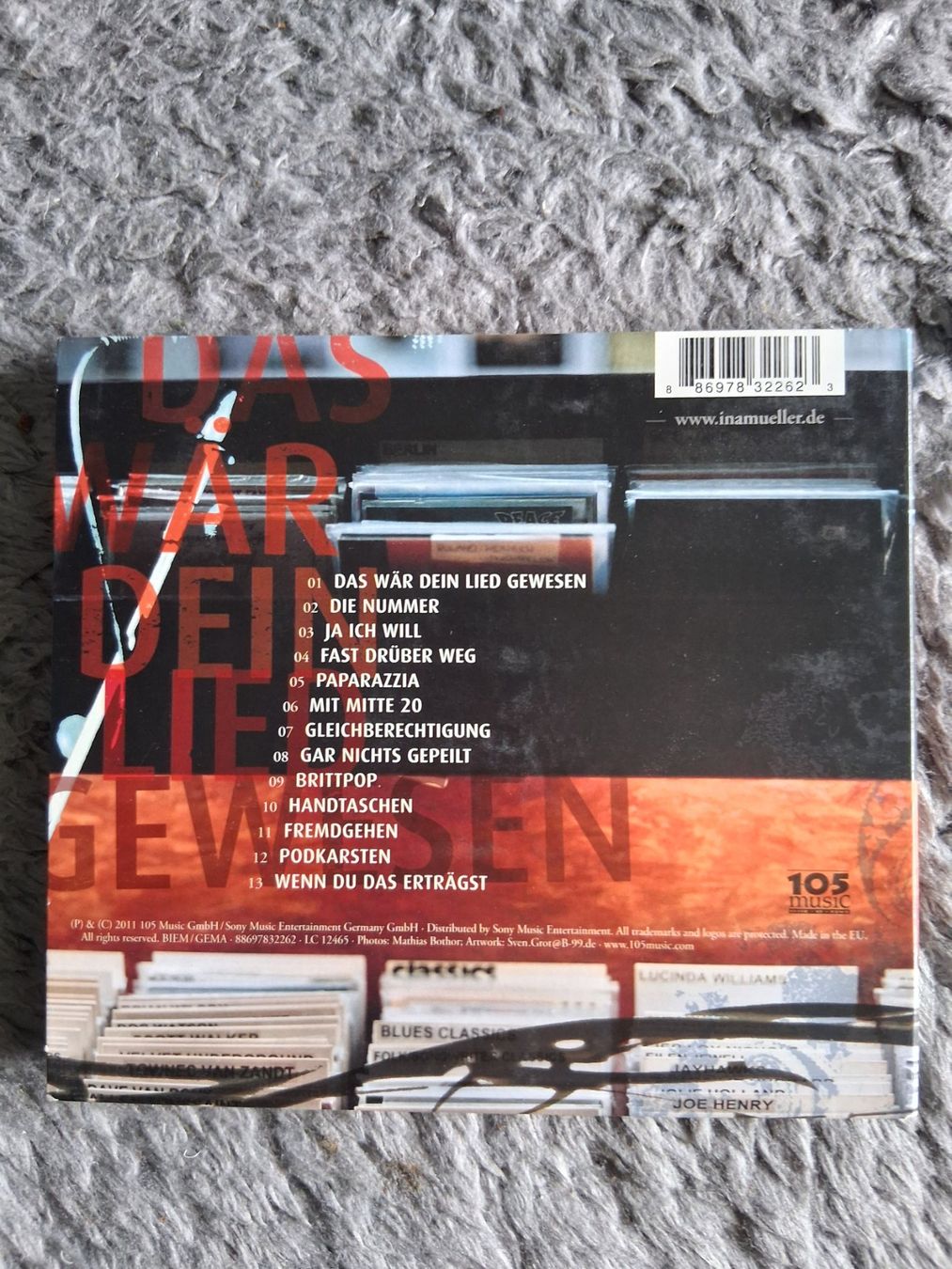 CDs: INA MÜLLER    DAS WÄRE DEIN LIED GEWESEN     CD – D'occasion à Wetzikon ZH par Ramones01 1