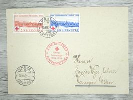 TR70 Enveloppe + Timbre Suisse 1939 + Vignette