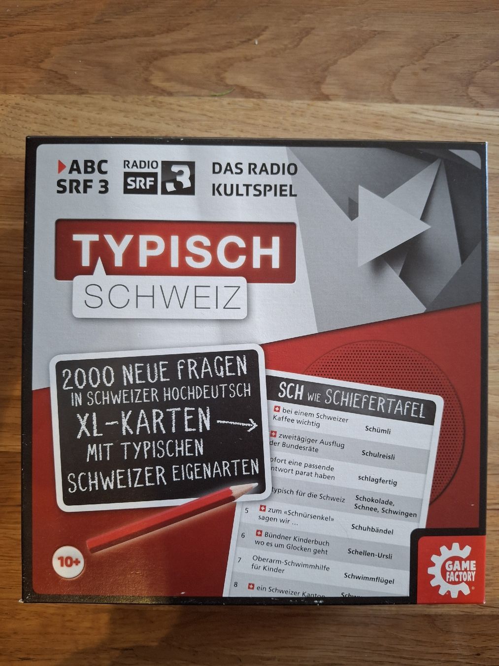 Spiele: Gesellschaftsspiel Typisch Schweiz – Gebraucht aus Zürich von Vordermannd86