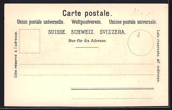 Cartoline postali: Litho Eiger, Berner Oberland, Panorama m – Usato da Berlin venduto da bartko-reher 1