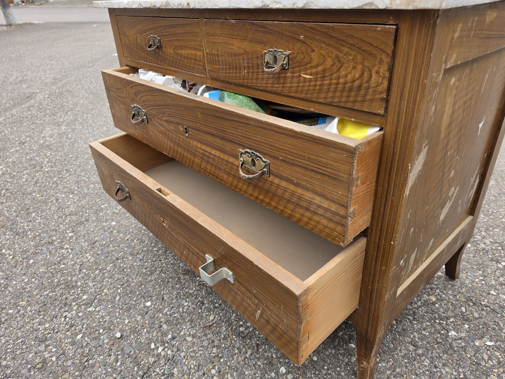 Cassettiere: Antike Kommode mit Marmorplatte - Vintage Chic Look! – Usato da Mettlen venduto da elios0888 9