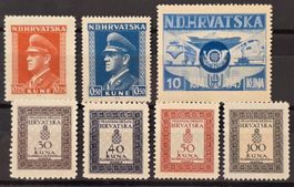 Kroatien NDH 1942-1944 Dienstmarken Posten ** MNH