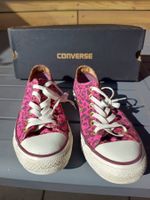 Converse basses imprimé léopard rose et noir T37