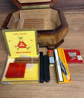 Zigarrenkiste / Zigarren-Humidor aus Holz mit Hygrometer