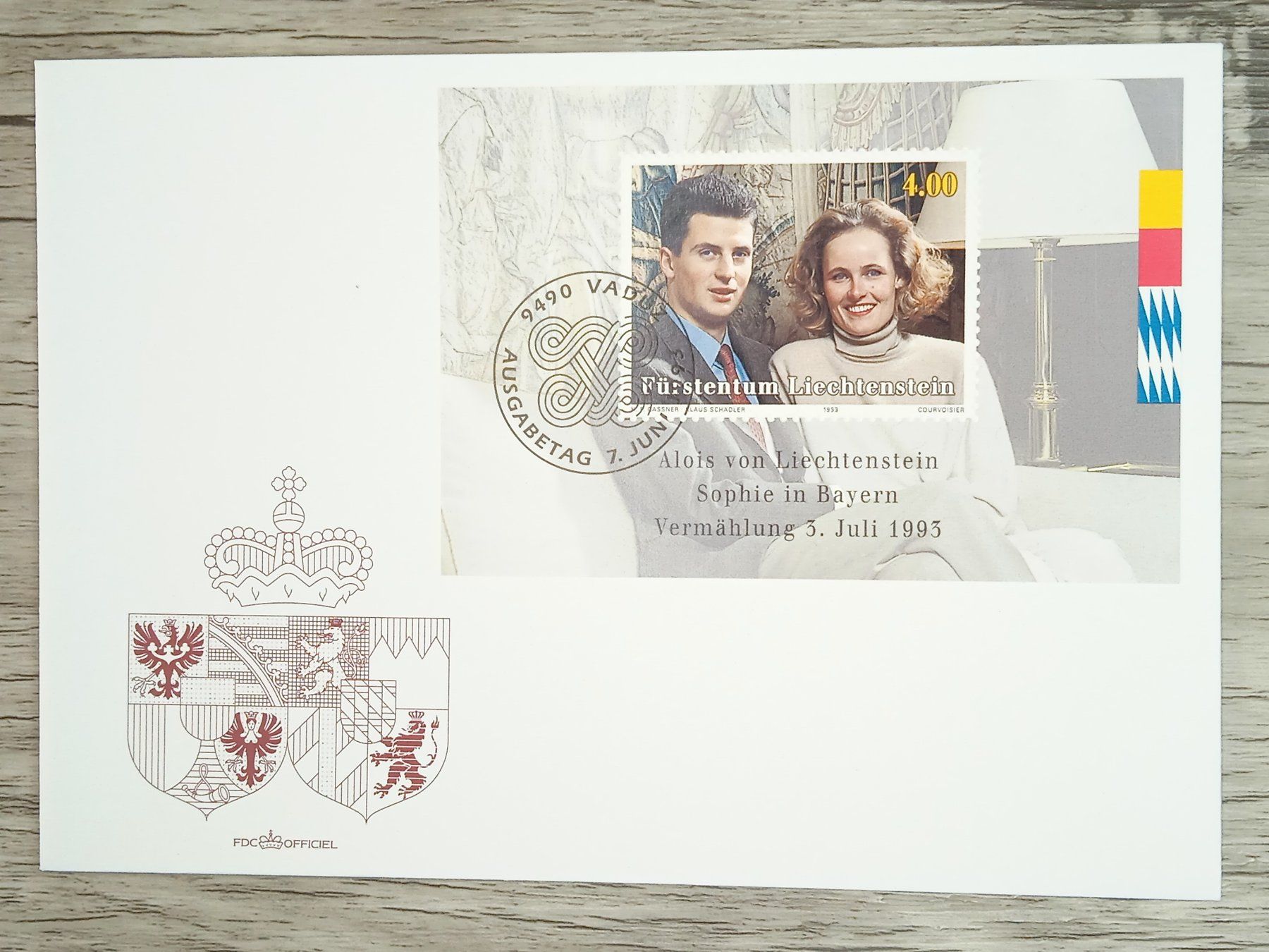 Tutti i francobolli: TR20 Enveloppe + Timbre Liechtenstein 1993 – Usato da Cousset venduto da Patrick_Collections