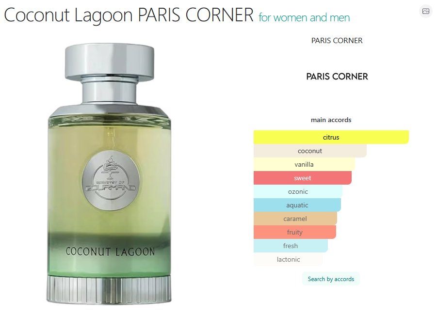 Profumi & Eau de Toilette: Paris Corner Coconut Lagoon Sample/Probe 1-10ml – Nuovo (secondo la descrizione) da Marly venduto da springcloud247 2