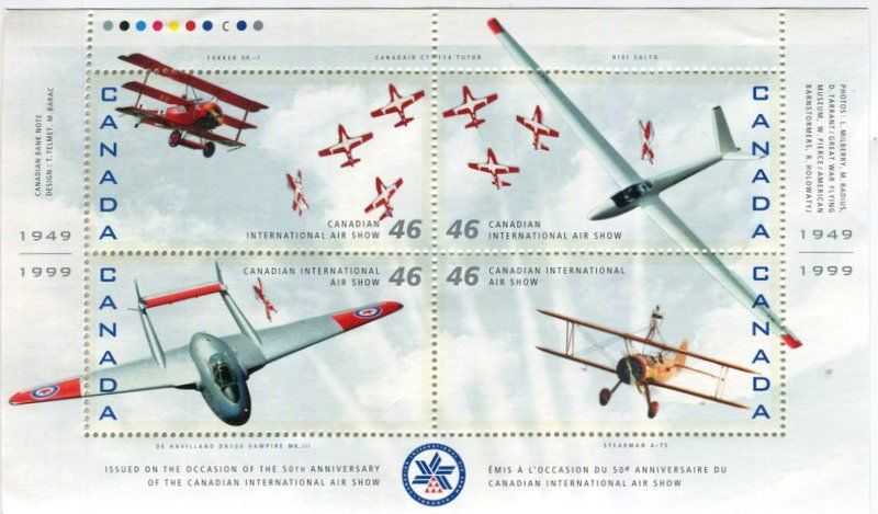 Tutti i francobolli: Block "Flugzeuge". Kanada. – Nuovo e nell'imballaggio originale da Basel venduto da Butsch5