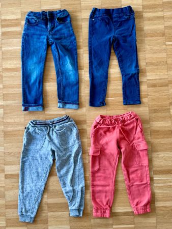 4er Set Jungen Hosen Jeans & Jogginghosen Gr. 104-110 Okaïdi