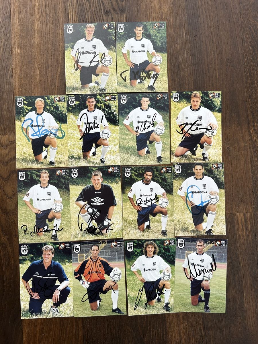 Autografi: 14 Autogrammkarten SSV Ulm aus der Bundesligasaison – Usato da Oberwil-Lieli venduto da dan-1987