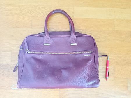Sac - Samsonite sac d'affaires en cuir couleur prune