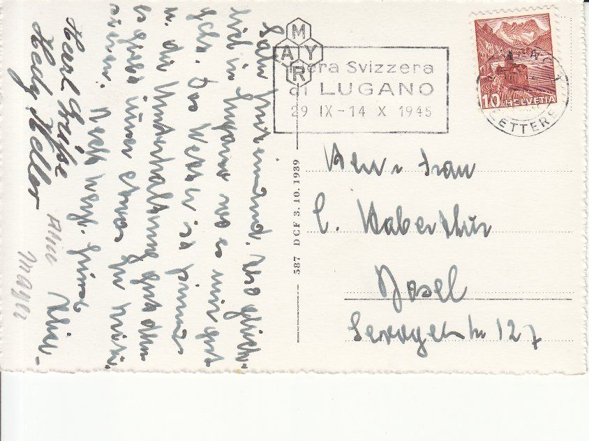 Cartoline postali: Lugano Paradiso 1945 – Usato da Bürglen TG venduto da StampGraf 1