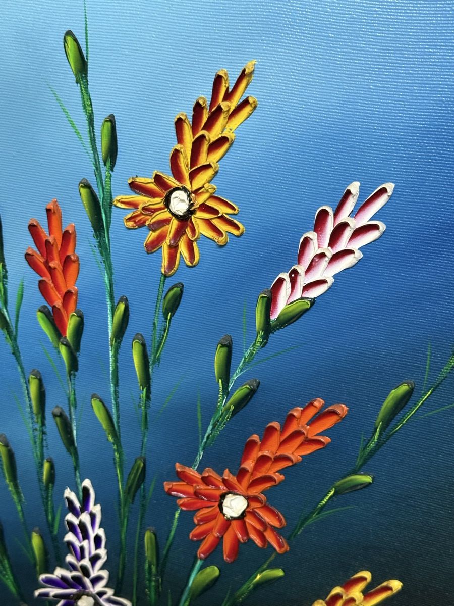 Poster & Bilder: Ölbild  Stillleben eines Blumenstrausses signiert – Gebraucht aus Bern von Delamer 6