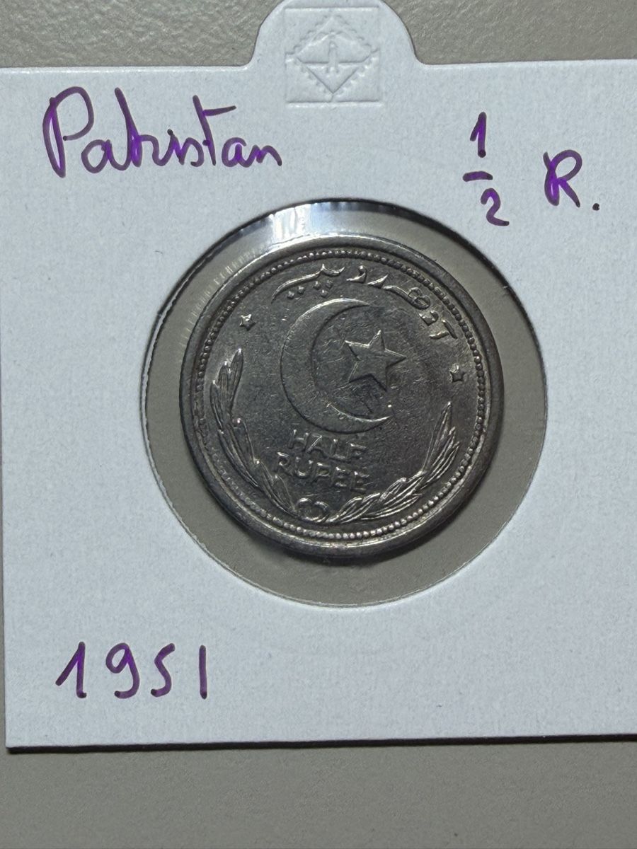 Tutti le monete: Pakistan - 1/2 rupee - 1951 – Usato da Payerne venduto da Mike1682