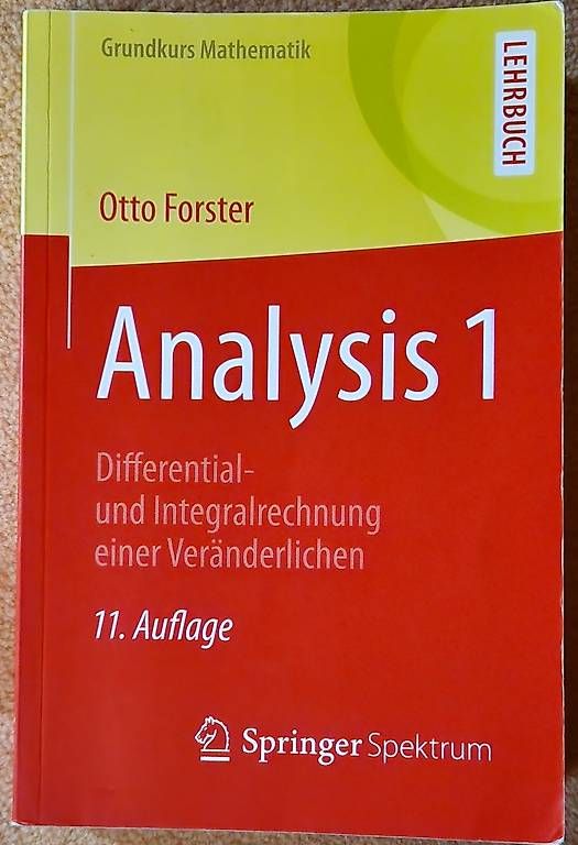 Libri: Analysis 1 Otto Forster – Usato da Gordola venduto da lul_g86d