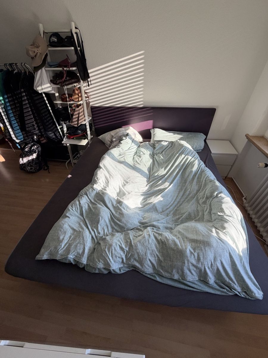 Letti: Boxspringbett dunkelviolett Stoff gepolstert gebrauchter – Usato da Luzern venduto da sof_m7x9 3