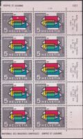 1957, Nr.328 Bogenteil zu 10 Marken(Graphic)postfrisch **.