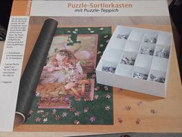 Puzzle Sortierkasten mit Puzzle Teppich 