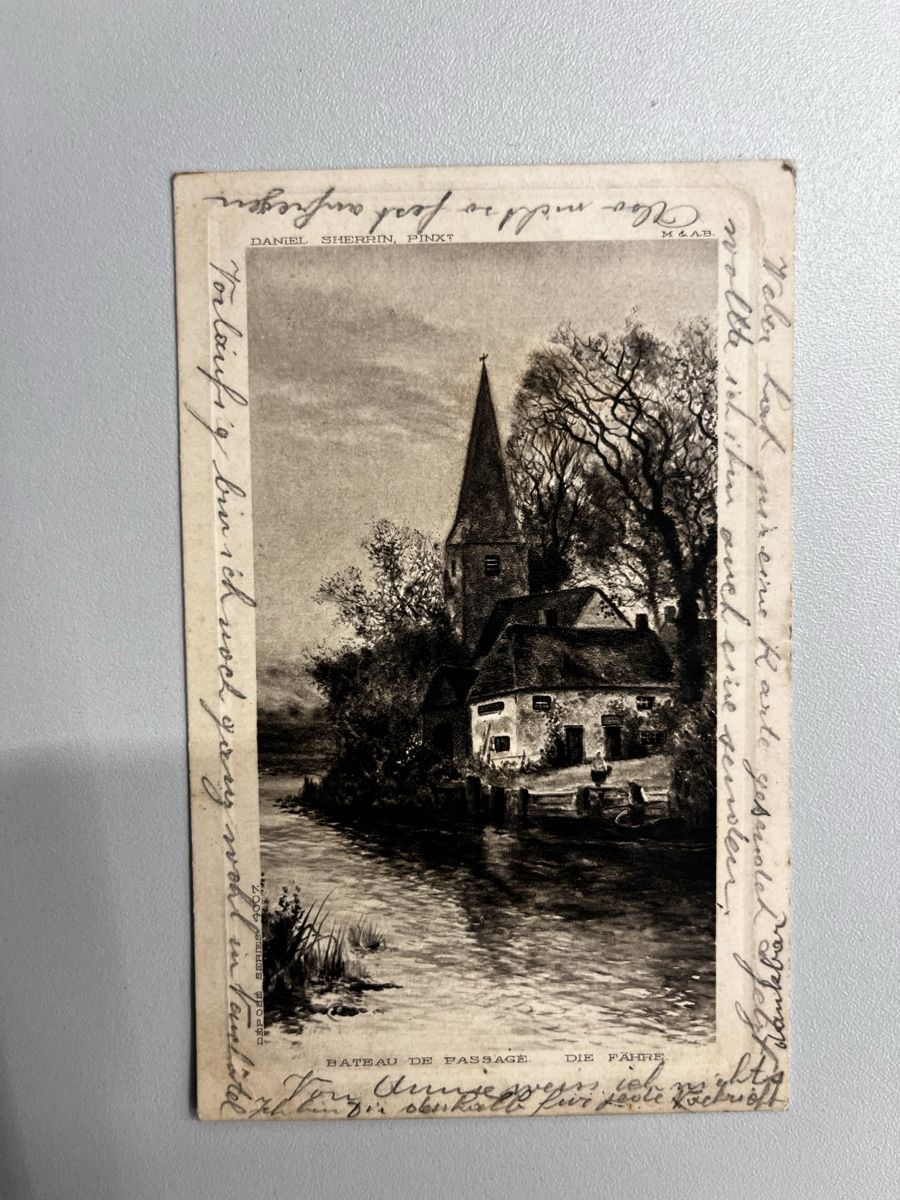 Ansichtskarten: Alte Postkarte Bateau de Passage - gestempelt – Gebraucht aus Muttenz von Totkel