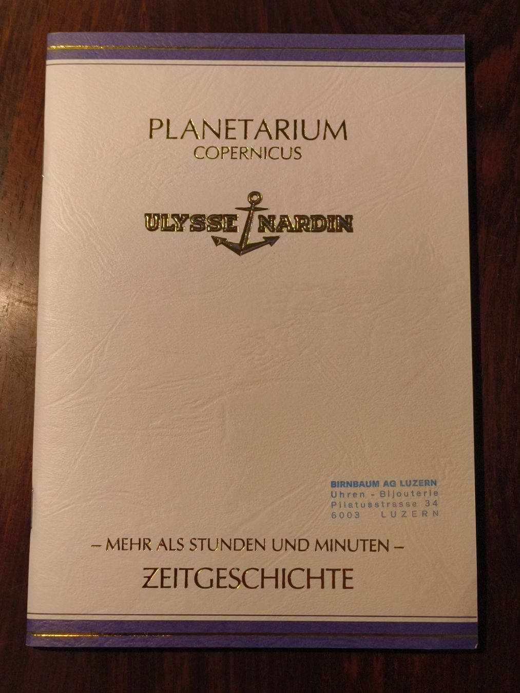 Ulysse Nardin Orologi: Prospekt Ulysse Nardin Le Locle Planetarium Copernicus – Usato da stettlen venduto da VintageBern_ch 1