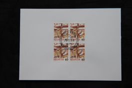 Schweiz 1988 - Karte mit 4er-Block - Flugpost