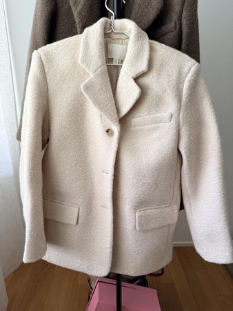 H&M Bouclé Blazer, Creme, Grösse S, Top Zustand!