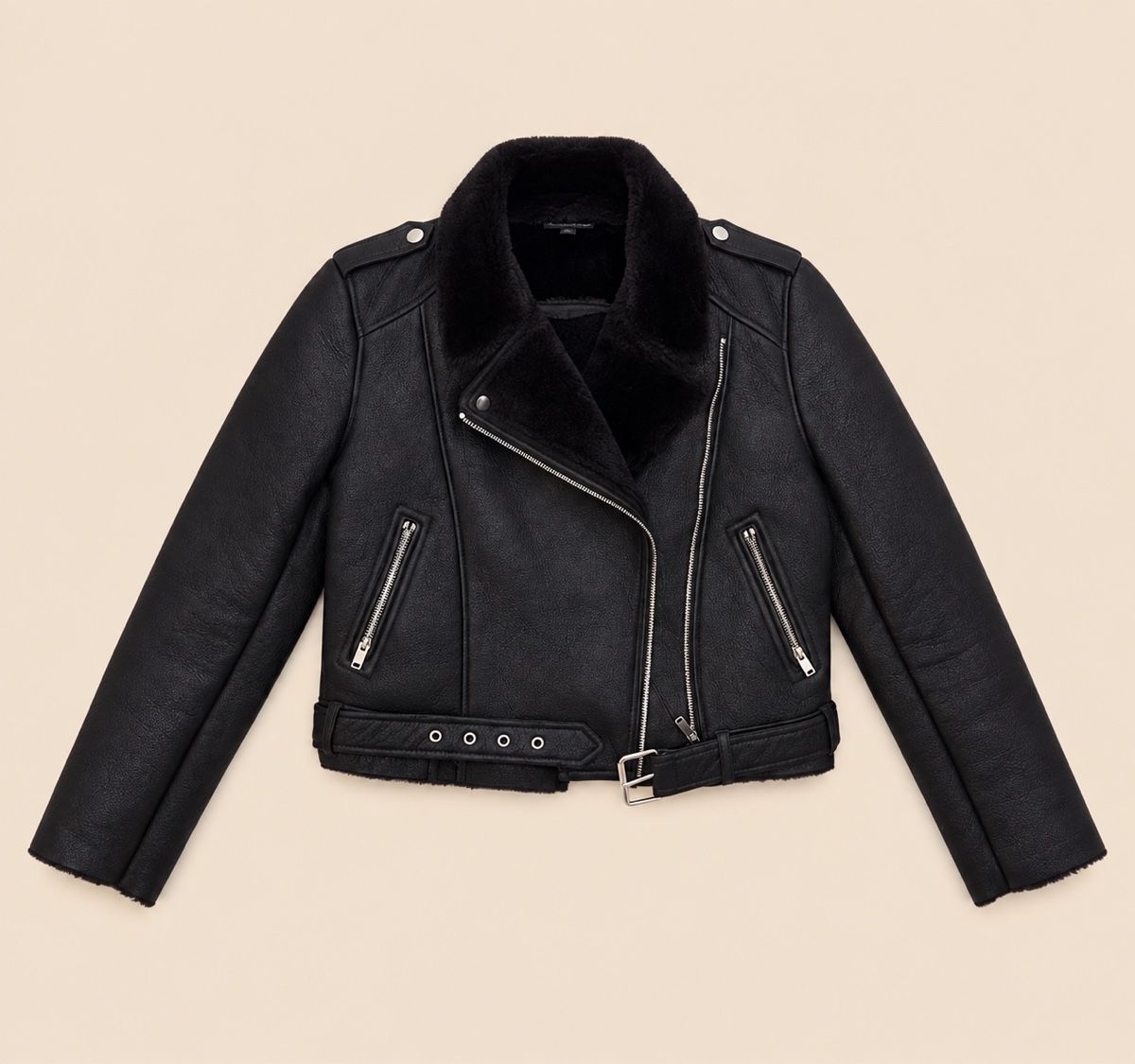 Giacche: VESTE BIKER NOIRE DOUBLÉE – Nuovo (secondo la descrizione) da Lausanne venduto da KeNaChic 1