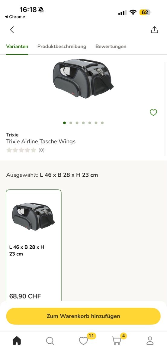 Borse: Trixie Airline Hundetragtasche – Usato da Zuchwil venduto da dianafrf 6