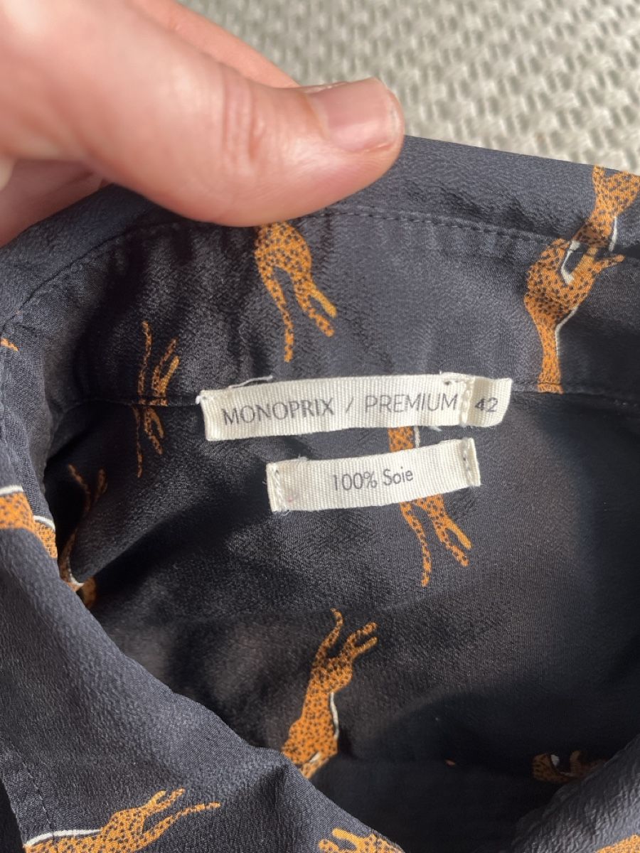 Camicette: Seidenbluse, Monoprix, Leopardmuster, 42 – Usato da Solothurn venduto da Bobesch08 6