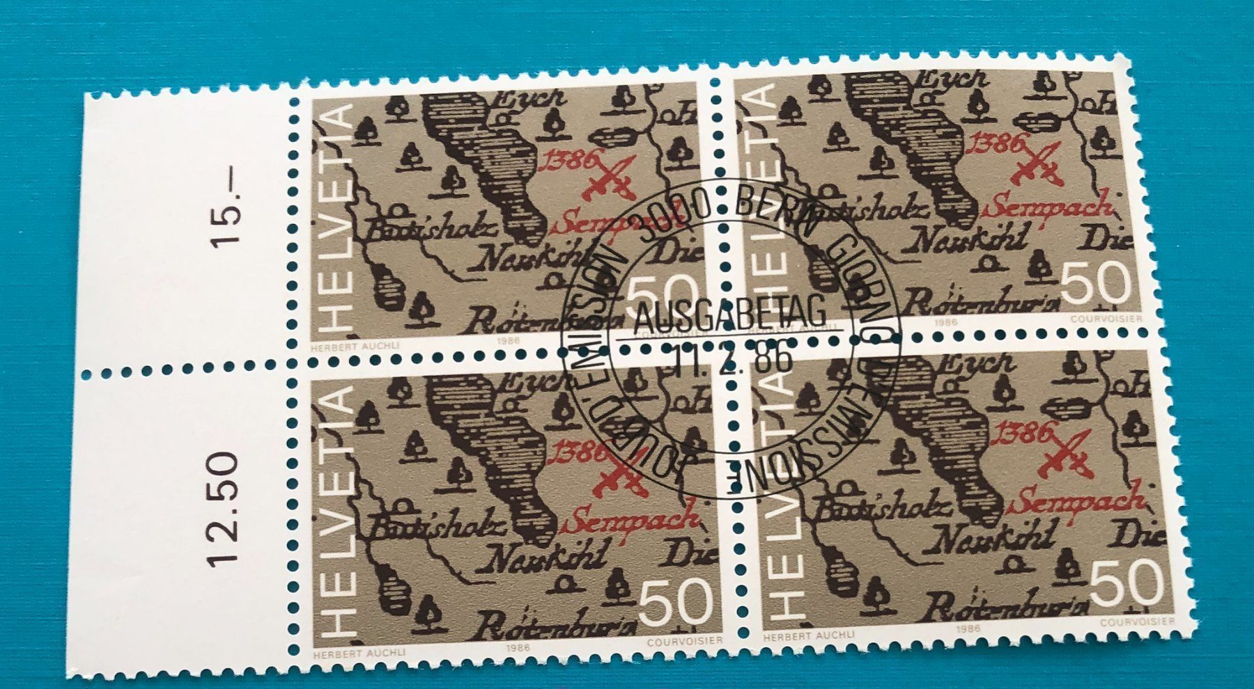 Tutti i francobolli: 4 er Block Nr.721 mit Stempel Bern – Usato da Aarau venduto da Billa007