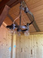 Hängelampe Eisen 5 Lampen Glühbirnen funktionstüchtig