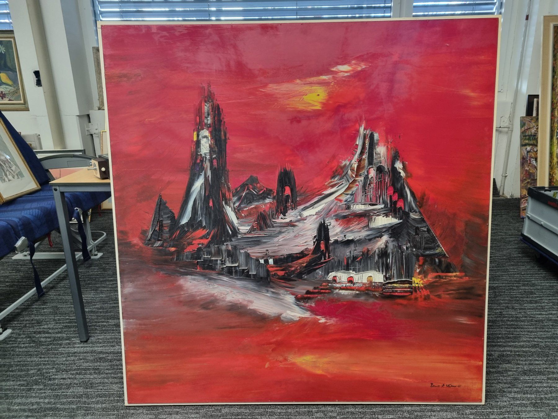 Gemälde: Original Ölgemälde von Bruno A. Weber, datiert 1965 – Gebraucht aus Lenzburg von freedomky