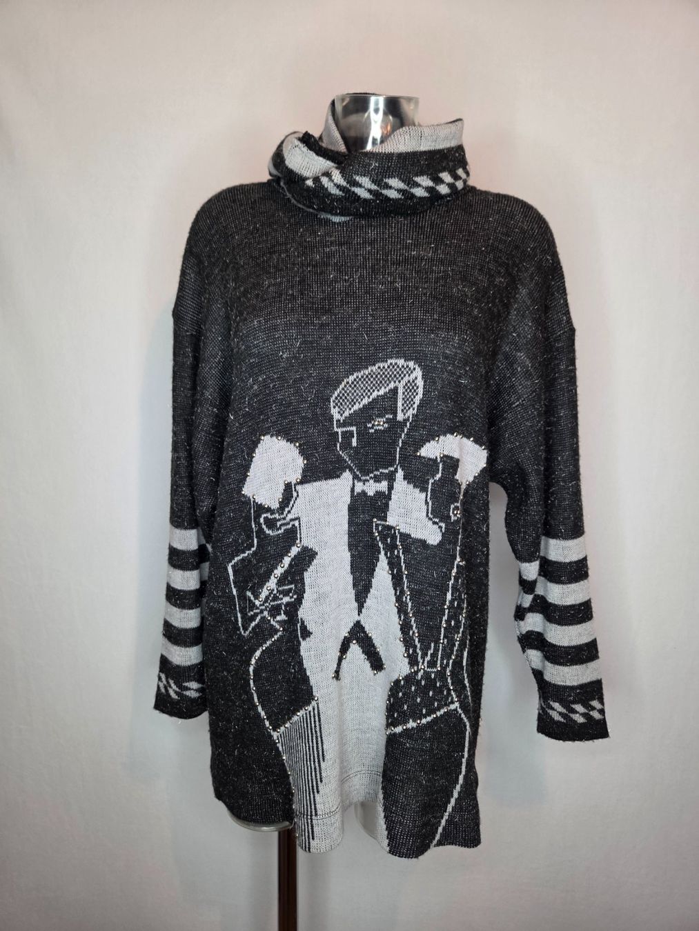 Maglioni & Felpe: Vintage 80s Strickpullover mit Schal Gr. M – Usato da Bern venduto da SecondSpirit 1