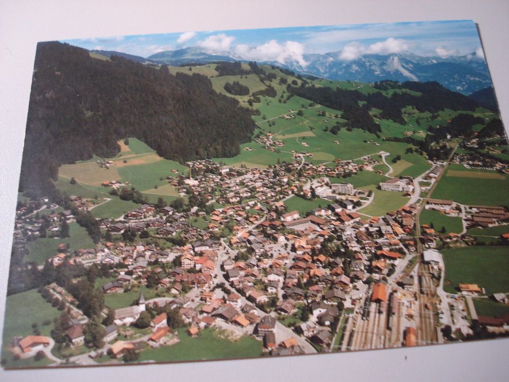 Zweisimmen, Glugaufnahme mit Markthalle, ungelaufen, um 1980 | Kaufen ...