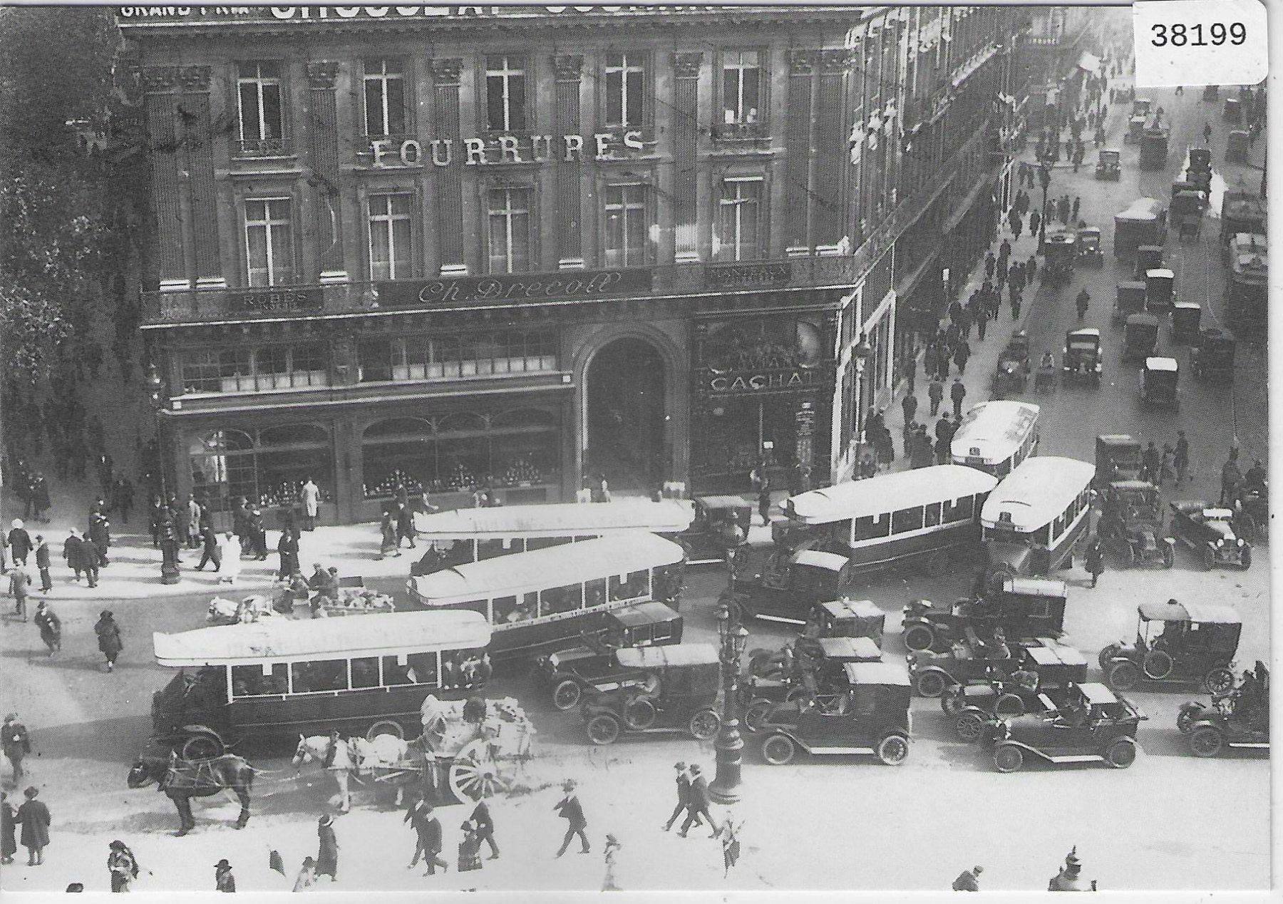 Cartoline postali: Paris - Autobus Parisiens 1923 - Repro – Usato da Ettingen venduto da Kartenplanet