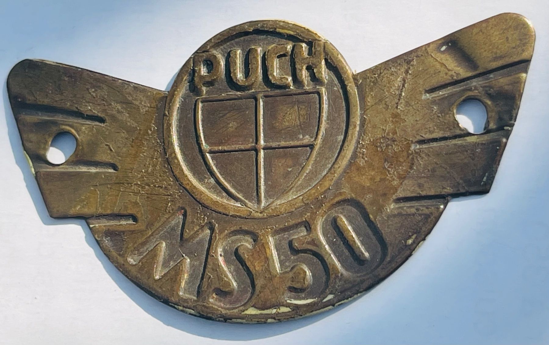 Puch Insegne: Emblem  Puch MS 50 Töffli Logo , selten – Usato da Basel venduto da TOMFAN